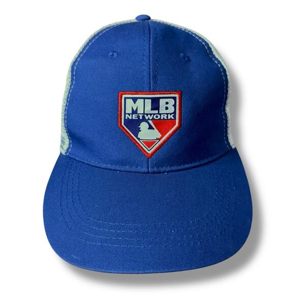 MLB Network Texas Rangers SnapBack Trucker Hat Blue White Red Embroidered OSFM - Picture 1 of 6